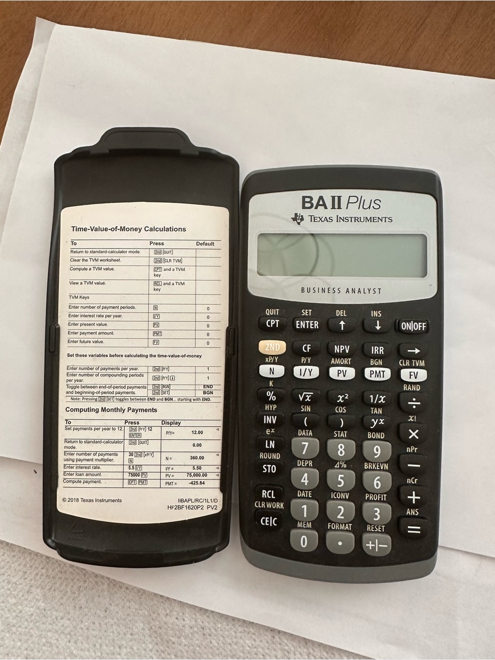 Texas Instruments Black Textured Calculator Case - Picture 2 of 2